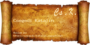 Csegedi Katalin névjegykártya