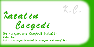 katalin csegedi business card